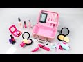 46 minutes satisfying with unboxing makeup box toy cosmetic set lip balm gloss asmr