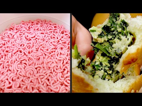 [ 찌누 먹방 ASMR ] 핑크 라면, 그린 빵