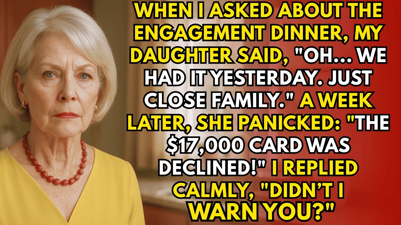 Моя дочь забрала 17 тысяч долларов и вычеркнула меня из своей свадьбы. Я тихо порвал с ней и верн...