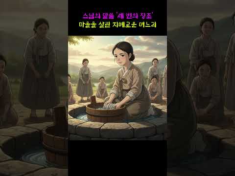 지혜로운 며느리가 마을을 살린 놀라운 방법!  #쇼츠 #지혜 #인생
