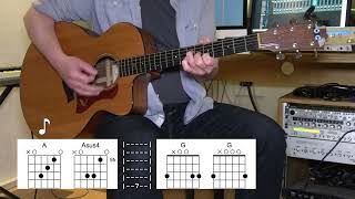 Video thumbnail of "In Your Eyes - Acoustic Guitar - Peter Gabriel - Original Vocal Track - Chords"