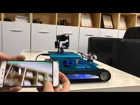 樹莓派4B/3B+履帶坦克智能小車WiFi視頻編程機器人DIY套件python