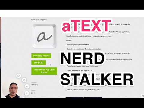 aText a $4.99 alternative to TextExpander, demo / tutorial