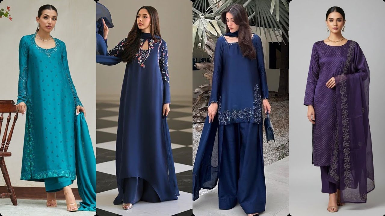Shesha Silk Dresses Design | Elegant & Stylish Sheesha Silk Outfit Ideas | Modern Looks For Eid 