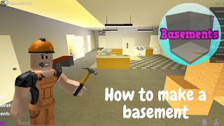 Bloxburg How to Make A Basement Under house Roblox