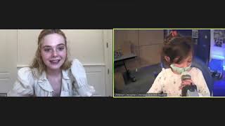 Elle Fanning Talks Maleficent with Patients in Seacrest Studios