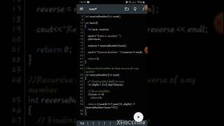 c++ Find the Reverse of a Number using recursion. programming with ROHIT