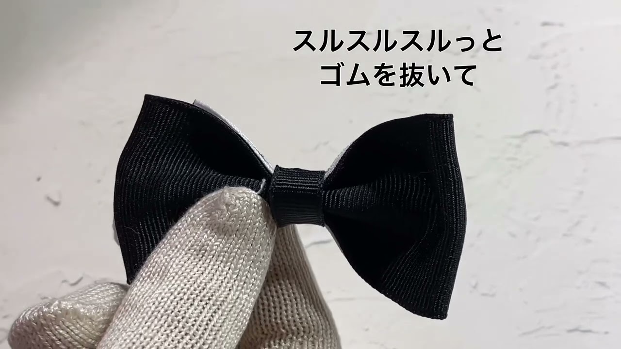 ボリュームポンポンリボンヘアゴム2個セット(青系) - ROSECOOLOR-2'S