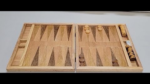 Backgammon Board build from wood around the shop