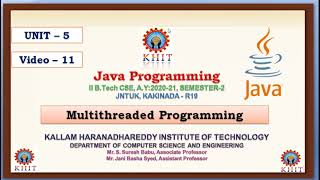 JAVA UNIT 5 THREADS 11