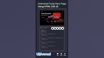 Animated Tesla hero page #apnikaksha #coding #frontendcourse #webdesign #tesla #html #css