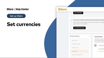 Set up DSers - Set currencies - DSers