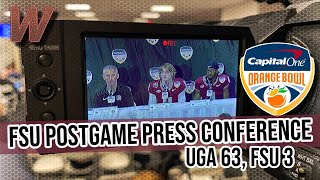 FSU Football | Georgia 63, Florida State 3 | Mike Norvell postgame interview | Orange Bowl #FSU