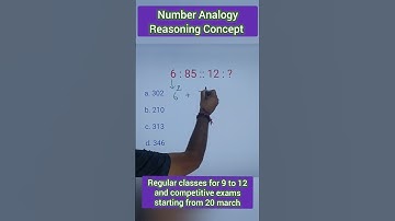 Number analogy reasoning concept #sscgd #sscresoning #reasoning #reasoningtricks #ssccgl #ssc #chsl