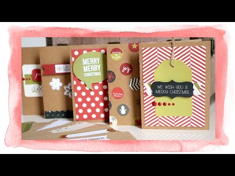 Create adorable Christmas cards using the Simple Stories DIY Christmas Collection