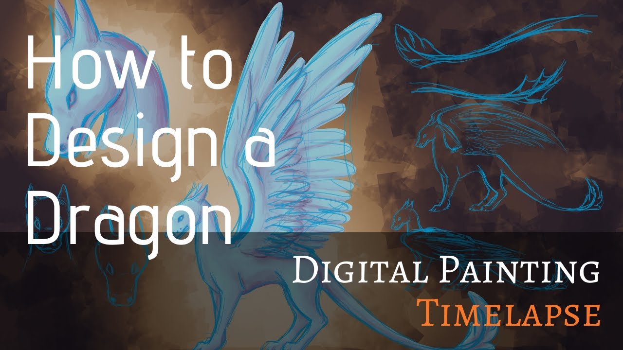 How to Design a Dragon | Digital Painting Process [Timelapse] - YouTube