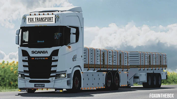 Flatbed Trailer Addon For RJL Scania & Next Gen Scania | Euro Truck Simulator 2
