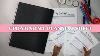 Update My Planning Sheet With Me