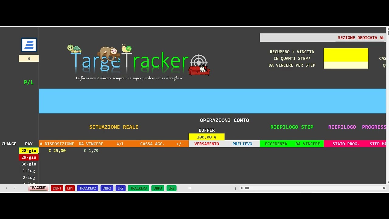 Target Tracker, la nuova versione (con opzione diversificazione stake ...