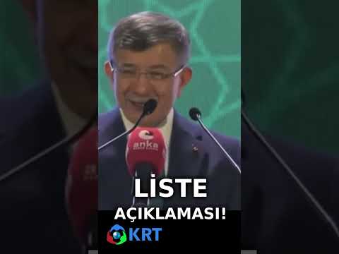 Davutoğlu'ndan FLAŞ Liste Açıklaması! #shorts