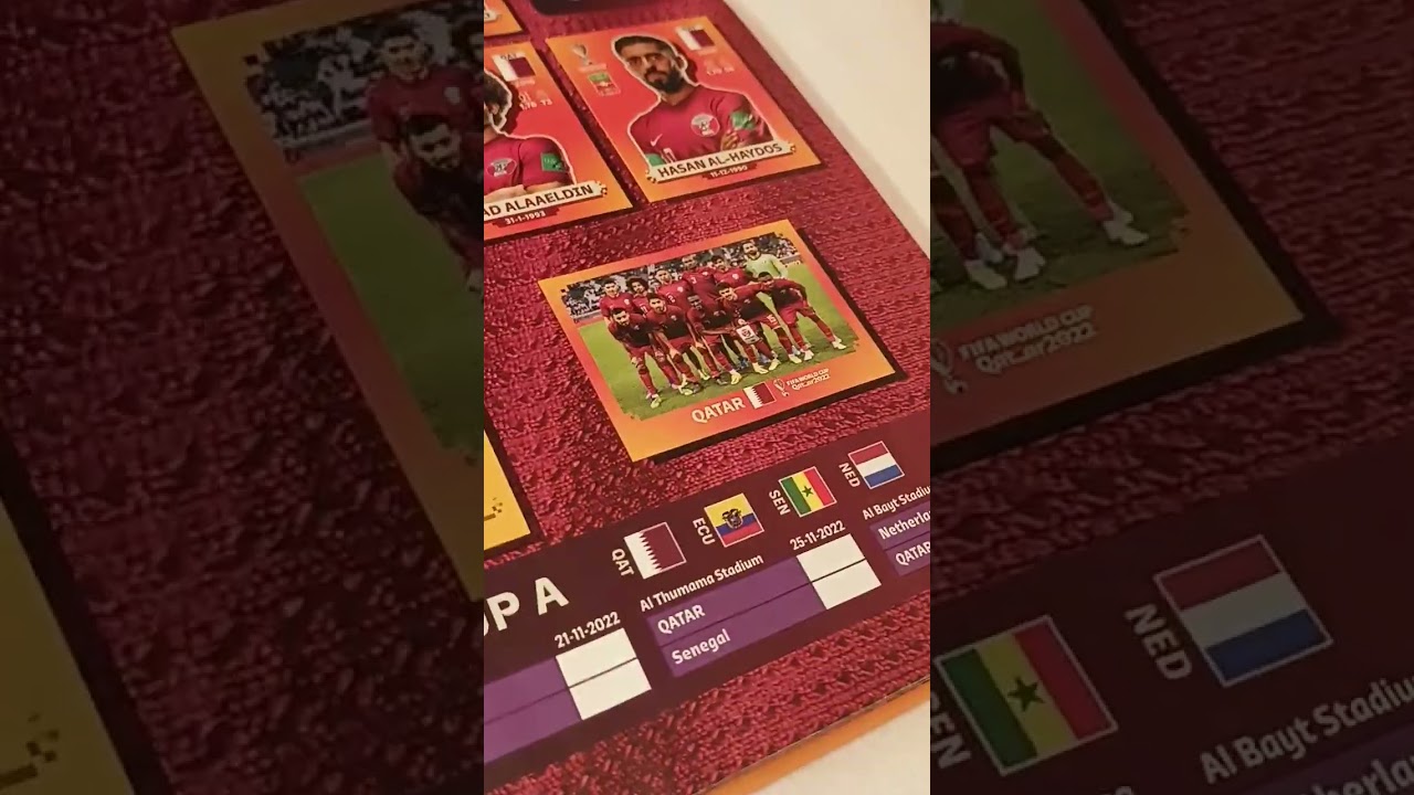 Panini Hardcover Sticker Album Qatar 2022 World Cup Qatar Team 