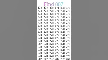 challenge yourself to spot 887 in 3 seconds #shortvideo #iqquiz #iqtest