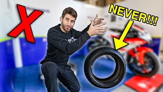 NEVER DO THIS WITH YOUR TIRES! How to store the motorbike tires? How to know if they are still good?