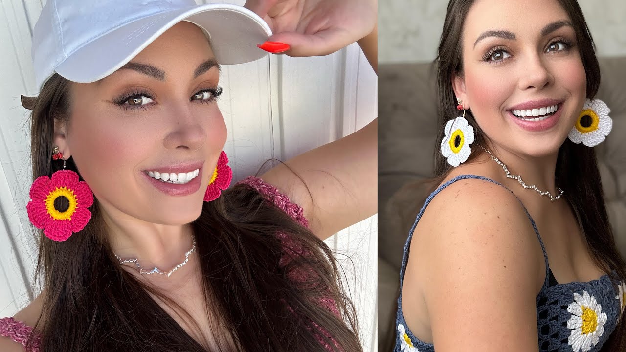 BRINCO DE CROCHÊ - MARGARIDA