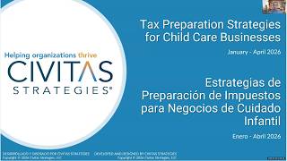 ECLC- Tax Preparation Strategies for Child Care Businesses