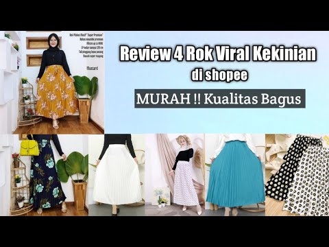 shopee haul 4 super cheap plisket skirt good quality !! Many models