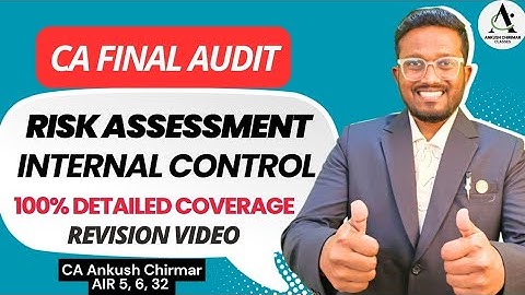 Risk Assessment & Internal Control | CA Final                  Sep