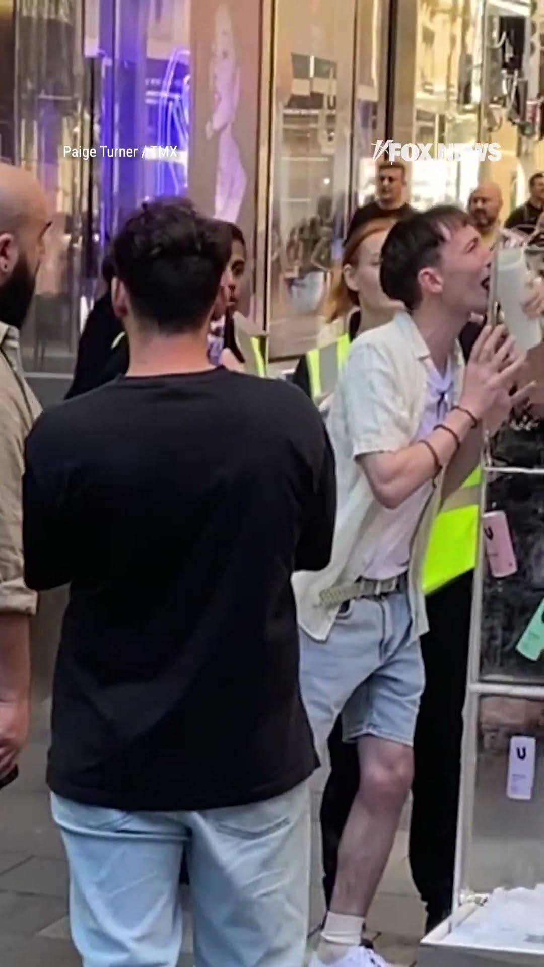 Man gets tongue stuck on ice block at mall