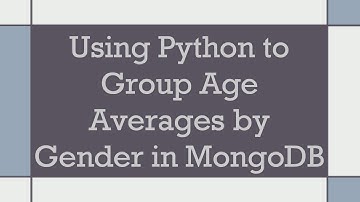 Using Python to Group Age Averages by Gender in MongoDB