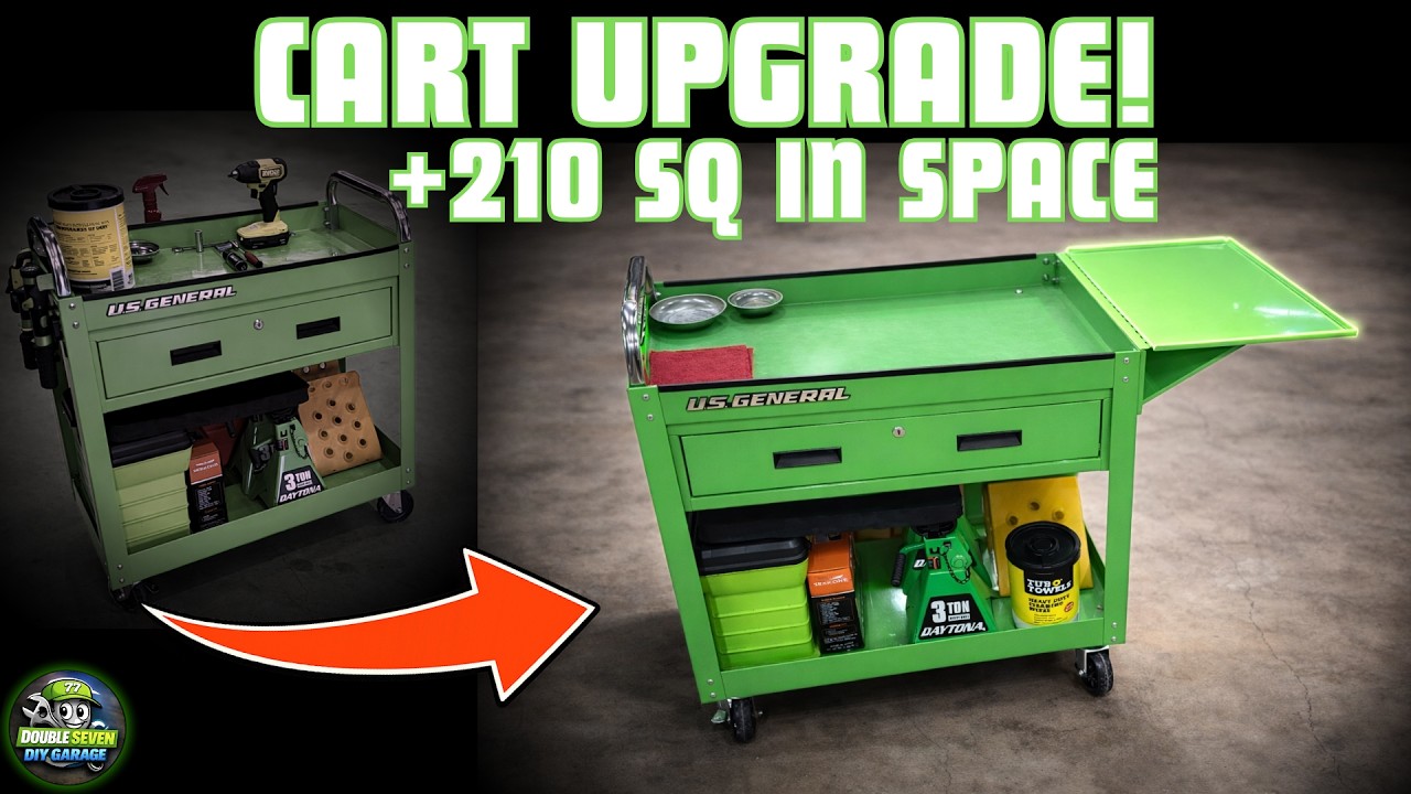 Тележка для обслуживания Harbor Freight US General 30 дюймов, мод. Складная боковая полка. Проста...