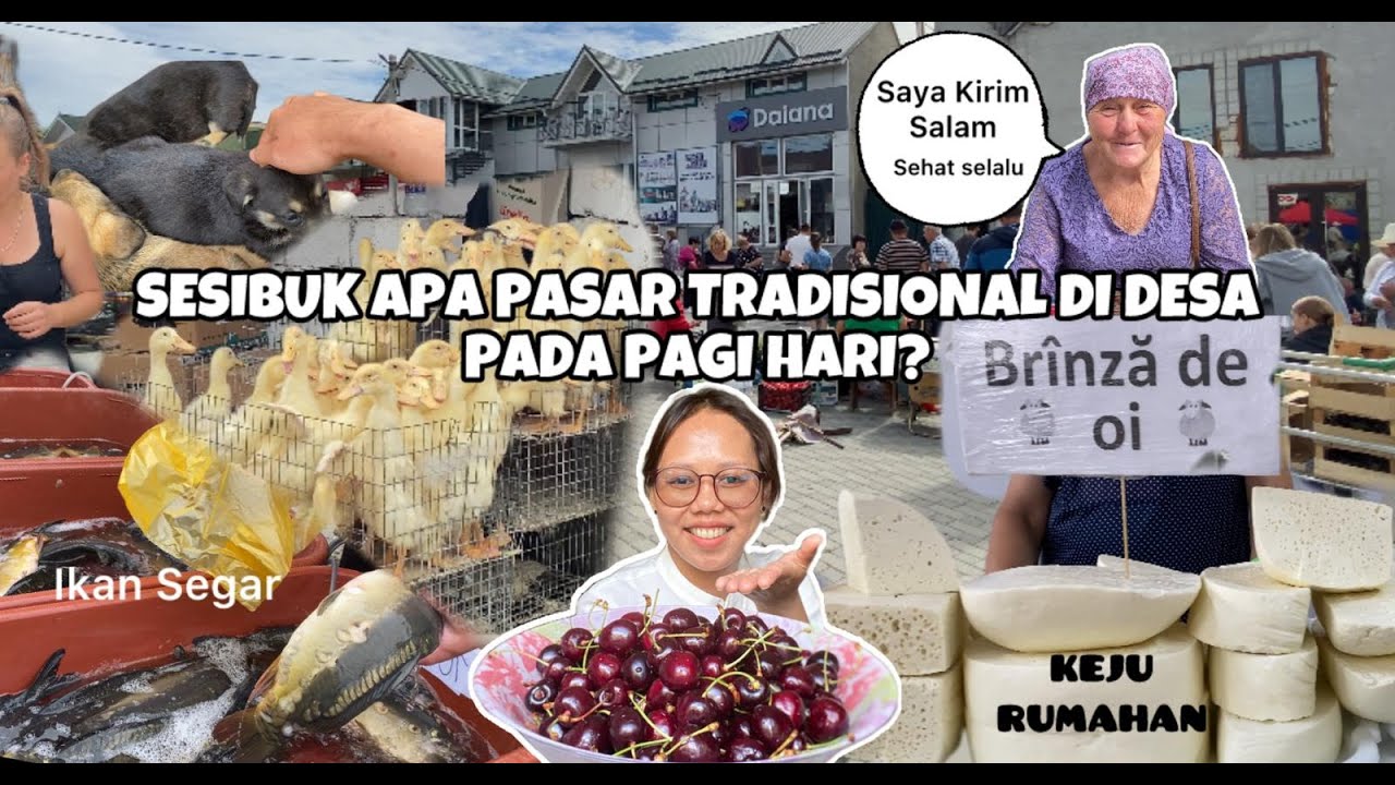 Apakah Sibuk Pasar Tradisional di Desa Moldova Eropa Timur? Berburu Ikan Segar dan Keliling Pasar!