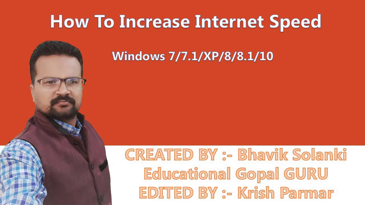 How To Increase Internet Speed Windows 7 7 1 XP 8 8 1 10 YouTube