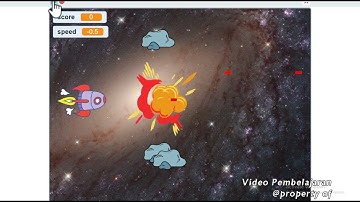 TUTORIAL SCRATCH BAHASA INDONESIA | MEMBUAT GAME SPACE SHIP DENGAN EFEK SUARA DAN LEDAKAN
