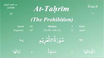 066/114. Surah At-Tahrim | سورة التحريم | Mishary Bin Rashid Al-Afasy - Kuwait