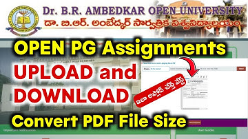 PG Assignments ఇలా Upload చేయండి మొబైల్ లో Dr.B.R Ambedkar Open PG Assignments Upload and Download