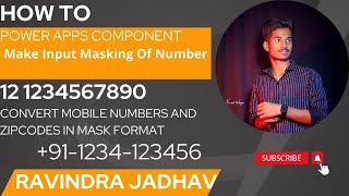 Phone Number Input Mask In Power Apps #PowerApps#PowerAppsComponent#PhoneNumberInpitMask