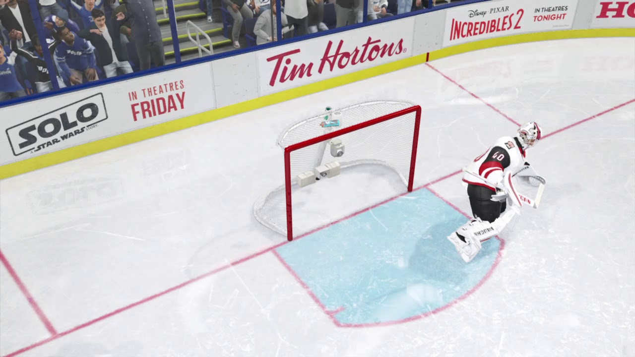NHL 18 faceoff goal