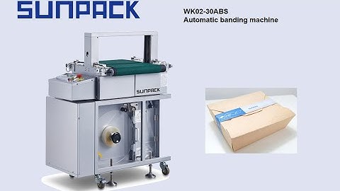 How to integrate banding machine in your production line?Sunpack WK02-30ABS with conveyor belts.