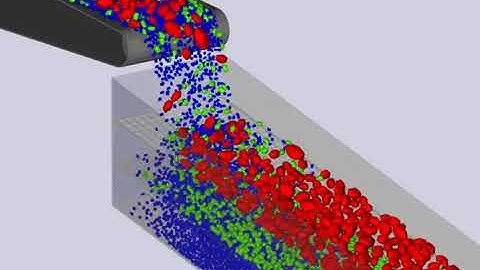 Vibrating Screen with Three Sizes of Separation   Rocky DEM