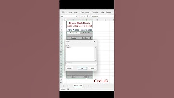 how to remove Blank or empty cells in excel | Remove cell using go to special | #excel