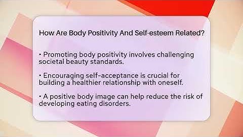 How Are Body Positivity And Self-esteem Related? - Inside Body Image
