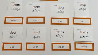How to teach - S blends (Matching Labels) #montessoriinspired