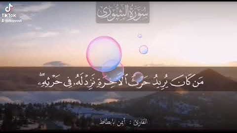 من كان يريد الحياة الدنيا /القارئ أيمن بابطاط ❤️ 😓