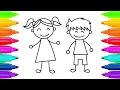 Dibujos De Ninos Y Ninas Para Colorear En Preescolar