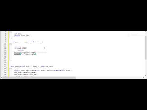 Creating and reversing a linked list recursively(Easy algo) in C.