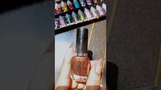 Dark brown glitter nailpolish #dark #nailart #brown #art #viral #shorts